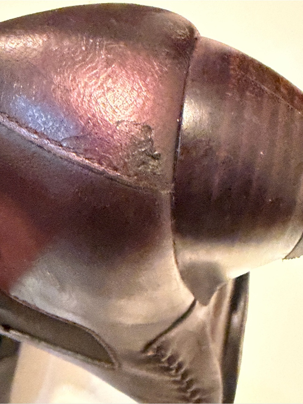 Donald J Pliner Brown Leather Zip Slip On Witchy Dark Academia Minimalist - Picture 13 of 15